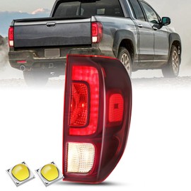 SOCKIR Tail Light Assembly w/Bulbs & LED DRL Fit 2017-2023 Honda Ridgeline OEM Rear Taillight Taillamp 33500-T6Z-A02 HO2801195 (Passenger Right Side)