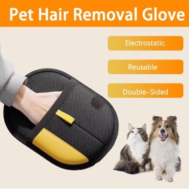 Pure Path Pet Hair Remover - Purepath Hair Removal Glove - Electrostatic Reusable Washable Cats & Dogs Magic Brush for Couch, Clothing, Carpet, Furniture, Car Seats (Yellow)