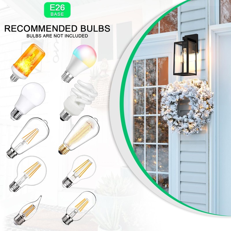 MAXvolador Outdoor Wall Lantern, Exterior Waterproof Wall Sconce Light Fixture,