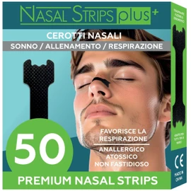 Nasenpflaster gegen Schnarchen 50 Stück schwarz Damen Herren Schlaf Sport lang anhaltend Premium Stoff antiallergisch ohne Medikamente