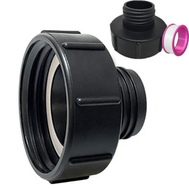 IBC Adapter S100 x 8 to S60 x 6 Coarse Thread Tank Accessories for Rain Butt Water Tank S100 x 8 (100 mm) Internal Thread to S60 x 6 (60 mm) Male Thread