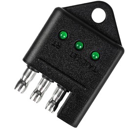GLUWPA Trailer Light Tester 4 Pin, Quick Troubleshooting 4-Way Trailer Wire Tester for Trailer Brake, Turn, and Tail Lights, 4 pin Trailer Plug Tester