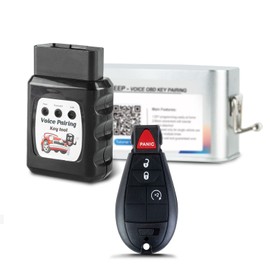 Remote2program DIY Car Key Fob Replacement for 2009-2012 Dodge Ram 1500 2500 3500/Journey 2008-2013 Jeep Grand Cherokee 2008-2010 Chrysler 300 Voice Kit Keyless Entry IYZ-C01C or M3N5WY783X