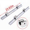Linear Rail 2PCS Shaft SBR25-600mm Linear Rail Fully Supported Rod