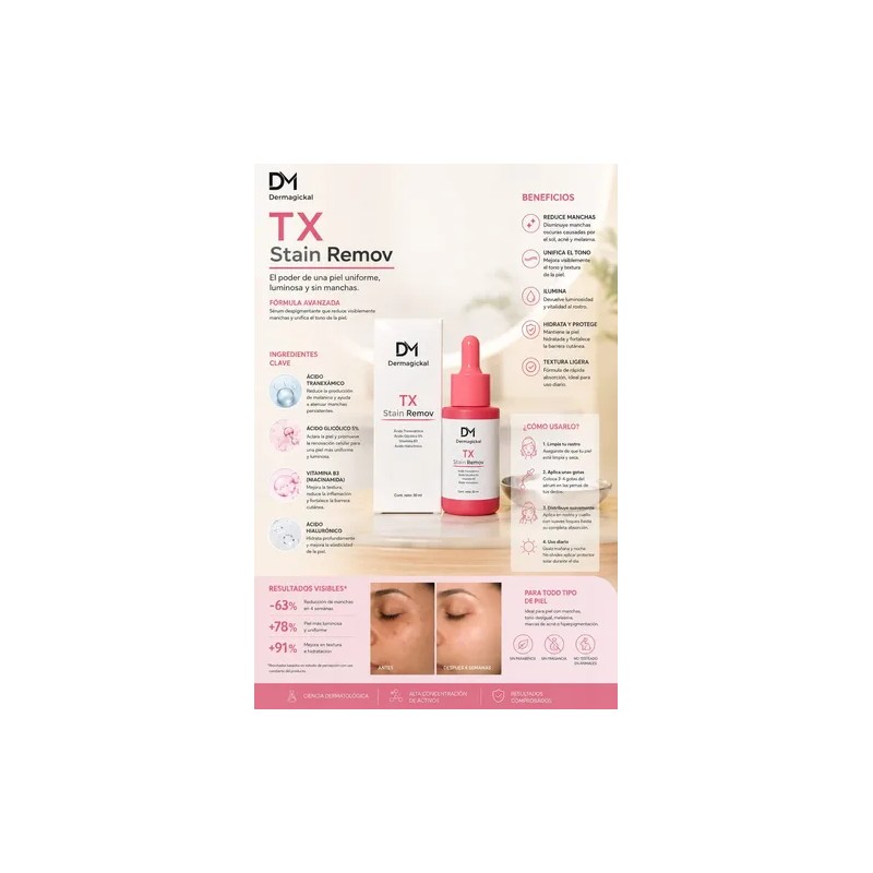 Sérum Facial Dermagickal Stain Remov Tx 30 Ml