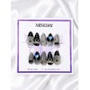 Black Angel Teddy Bear Handmade Nail Tips - Short Ballerina