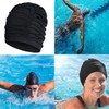 HUIKKJP Women's Swim Cap Large Capacity Swim Cap Tighten Loose