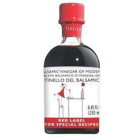 IL TINELLO Balsamic Vinegar of Modena IGP, Red Label, 100ml (8.5 fl oz) – Aceto Balsamico di Modena pairs with Cheese, Risotto, Fruit & Cooked Vegetables, 65 Brix, 6% acidity, Product of Italy