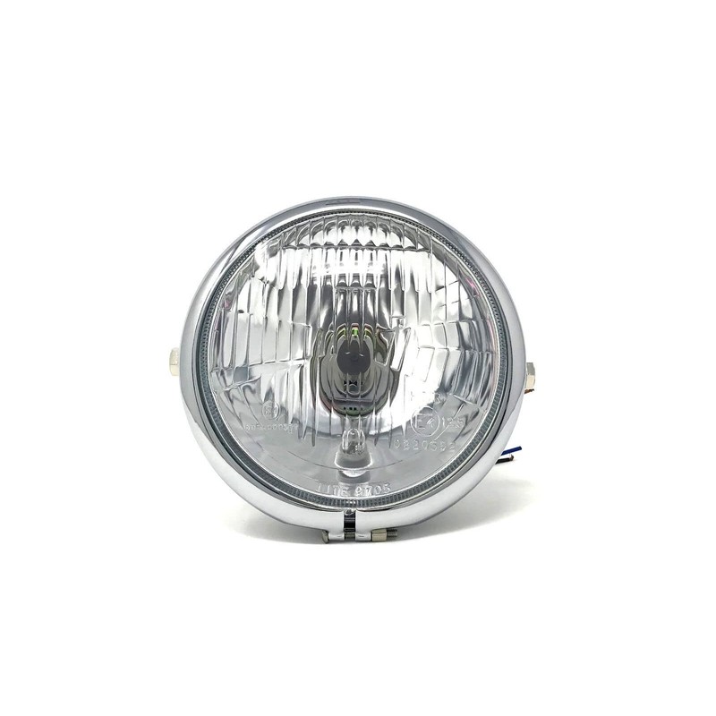 Alchemy Parts Front Headlight Motorcycle Chrome 6 Inch for Vintage