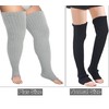 COZYOFFI Women's Plus Size Leg Warmers Knit Over Knee High