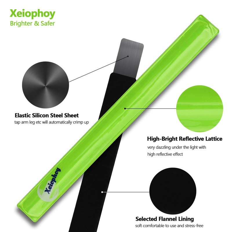Xeiophoy Reflective Band for Night Running Walking, 6 PCS Premium
