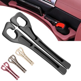 2PCS Car Seat Gap Filler Organizer, No Drop Seat Guard for Cars & SUVs, Automotive Trays & Bags, Car Seat Gap Fillers with Seat Belt Holes, Fit Car Suv Truck, Stopping Phone Key from Falling (Black)