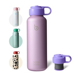 BOTTLE BOTTLE Water Bottle for Carbonated Drinks 20oz Insulated Bottles for Fizzy Drinks Keep Carbonation Longer Leak Proof for Sports Travel School(Purple)