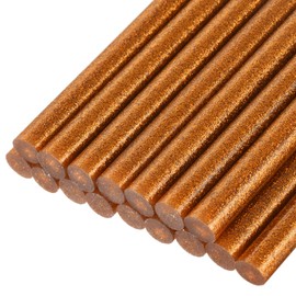 QUARKZMAN Pack of 16 Hot Glue Sticks 11 mm x 100 mm Mini Hot Glue Sticks Hot Glue Gun Hot Glue Fabric for Repair Craft Decoration DIY Crafts Glitter Bronze Gold