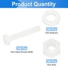 sourcing map 300 Pcs/100 Sets Nylon Hex Bolts, M4 x