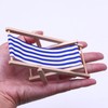 Decorative Deck Chair, Miniature Beach Chair, Set of 4, Wooden