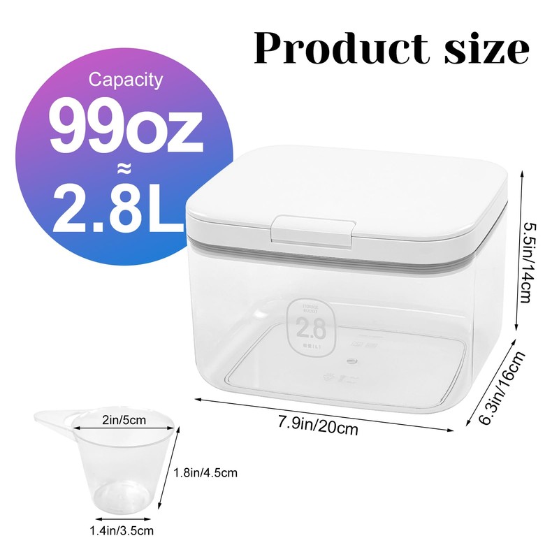 94oz /2.8L Laundry Pods Container With One-Press Lid for Laundry