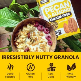 The Paleo Foods Co. Pecan & Almond Granola | Low Carb, Keto Friendly, Grain, and Gluten Free, Vegan, Paleo Granola (Pecan & Almond, 1 x 285G Pack)