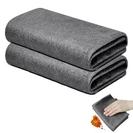 Shunshi Magic Cleaning Cloths for Glass, 2pcs - Reusable Streak-Free Microfiber Cloth, Super Soft Premium Glass Cleaning Rag for Home, Kitchen, Car, Windows, Mirrors, and Glass Cleaning (25 * 20cm)