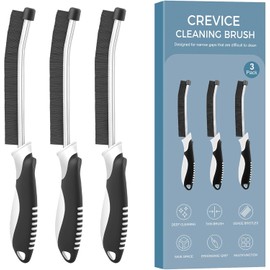 SetSail Cepillo de Limpieza, Cepillo Multifuncional de Cerdas Duras para Limpiar Juntas, para Baño, Inodoro, Cocina, Ventanas, Grifos, Paredes y Coche, Paquete de 3