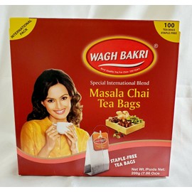 Wagh Bakri Masala Chai 100 Masala Chai Tea Bags- USA Seller
