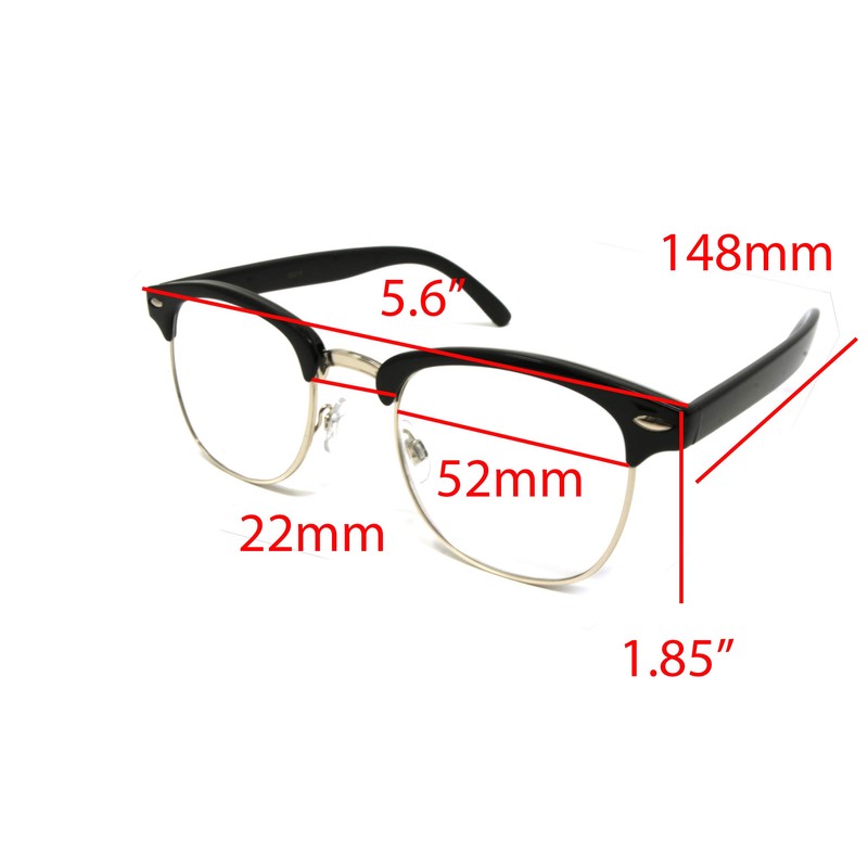 ColorViper basic square reader Unisex Reading Glasses (club master shiny