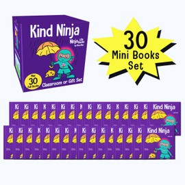 Kind Ninja Mini Books Classroom or Party Gift Set (30 Mini Books)