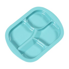 Ehucon Non-Slip Adaptive Scoop Plate with Extra Wall, Leak-proof Melamine Bowl for Elderly/Disabled/Hand Tremors for Self-Feeding (4 Compartment Plate-1 Piece)
