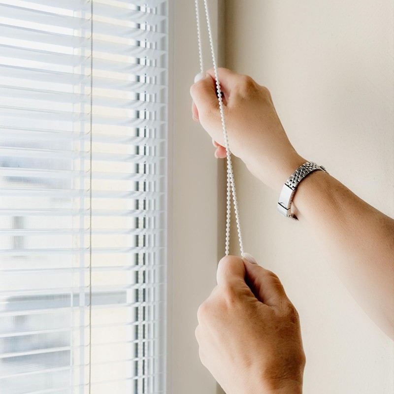 InnoHHustle 10 Pcs White Plastic Cord Tassel Blind Pull Cord