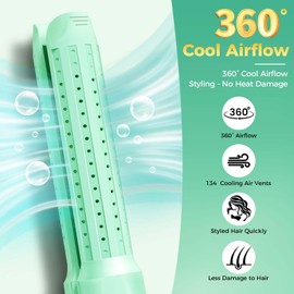 SUNMAY Airflow Glätteisen Locken und Glätten, 360° Airflow Titan Haarglätter mit negativen Ionen für schonende Haarstreckung, Sofortige Stilfixierung, 2-in-1-Glätteisen, Lockenstab, Universalspannung
