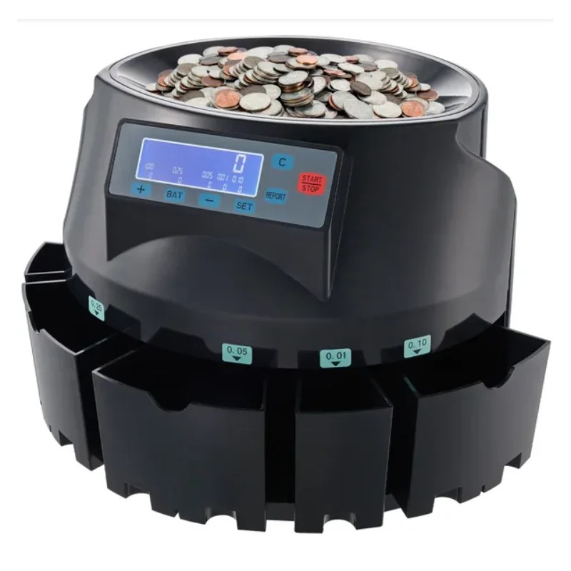 VEVOR FCJ Coin Sorter and Counter with Roller 300 Coins