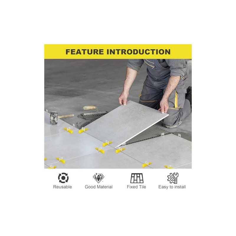 DGSL Tile Leveling System Tile Wedges, 200PCS Reusable Tile Leveling