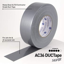 IPG Heavy Duty AC36 DUCTape 1.88" x 60 yd, Silver (Single Roll)