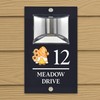 Custom Signs Solar Illuminated Modern Anthracite House Number Sign 24cm