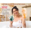 Paquete de 2 esponjas exfoliantes de red africana para baño,