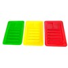 Set of Three Taco Holder Stand Up Divider Plates Multi