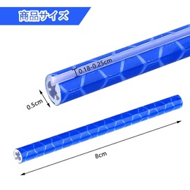 BTtime Bicycle Wheel Spokes, Set of 36, Reflector Wheels, Anti-Theft, Rear Front, Easy Installation, Night Visible, Wheelchairs, Cycling, Cross Bikes (Blue)