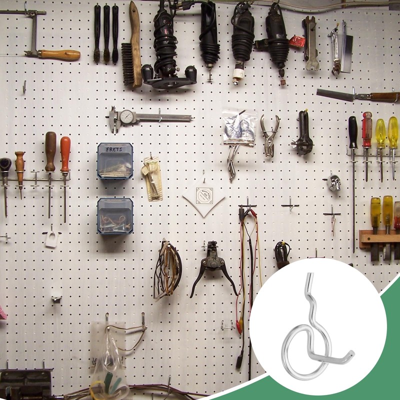 sourcing map 10Pcs Pegboard Hooks, Stainless Steel Peg Board Display