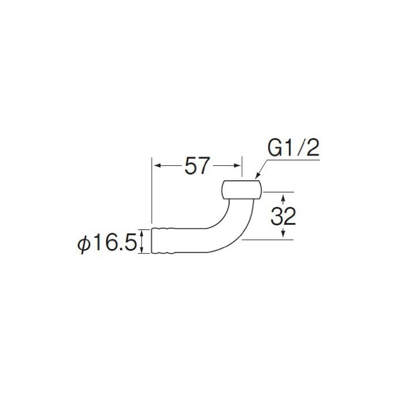 SANEI G1/2 PT32-13 Sprinkler Parts, L-Shaped Union Nut for Hose