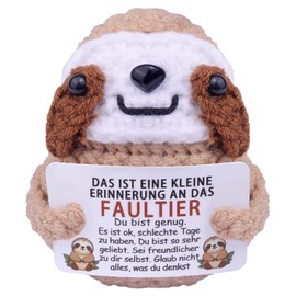 Mwmoeen Funny Positive Crochet Sloth Pocket Hug, Creative Positive Potato Gifts, Best Friend Gifts for Girlfriend, Small Gifts for Women