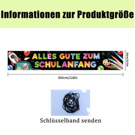 Gleemix Alles Gute Zum Schulanfang Banner for First Day of School Decoration, School Child Banner First Day of School Decoration 2025, School Introduction Fabric Background, First Day of School Photo