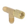 1/4in Valves Core Brass Tee Adapter Quick Coupler Access Tee