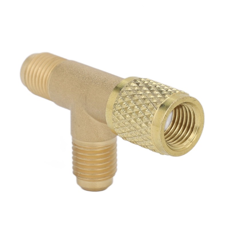 1/4in Valves Core Brass Tee Adapter Quick Coupler Access Tee