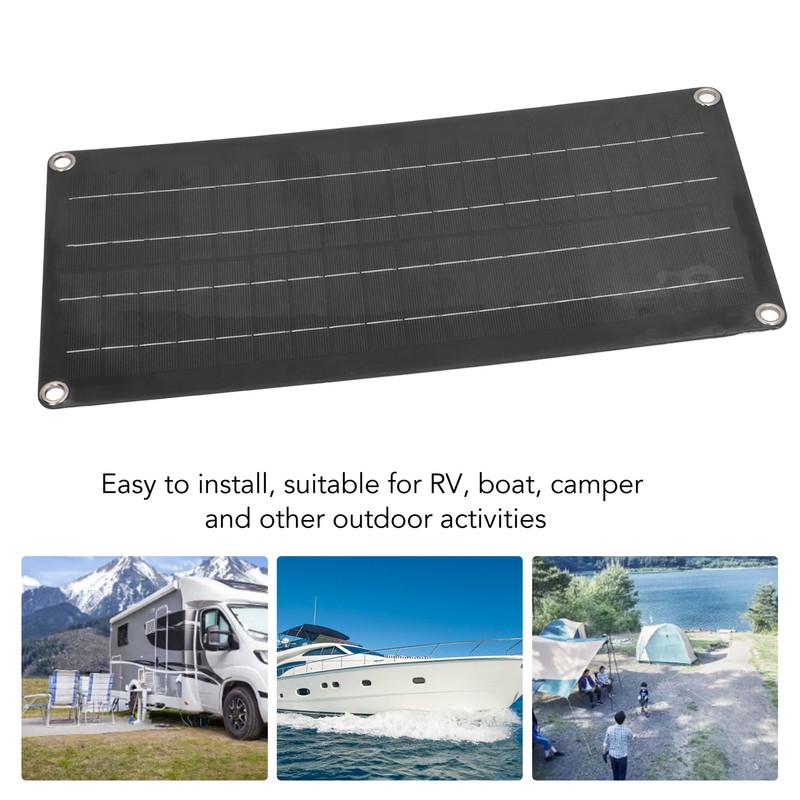 30W Solar Panel Kit Waterproof Polysilicon Multiple Interface Solar Panel