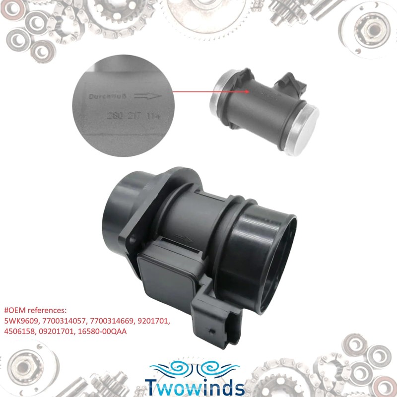 Twowinds - Air Flow Meter 5WK9609 Compatible with Renault Laguna