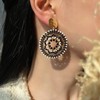 A Golden Cloud Black Beaded Earrings For Women Trendy Fashion