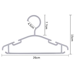 GoodtoU Plastic Baby Hangers, Gray, 60 Pack, Sturdy and Durable, Ideal for Kids' Clothes