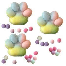 Pack of 3 Taba Squishy, Squishy Paw, Squishy Paw, Cat Paw Squishy, Squishy Cat Paw, Cute Cat Paw Shapes, A Great Choice for Stress Relief (Colour)