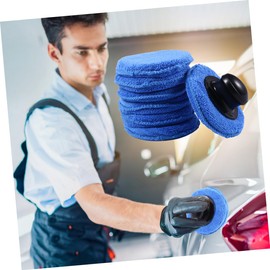 Kit De 7 Esponjas Para Aplicar Cera De Coche Con Mango Esponjas Suaves Y Absorbentes Para Limpieza Y Pulido Automotriz Herramienta Reutilizable Para Cuidado Exterior De Vehculos