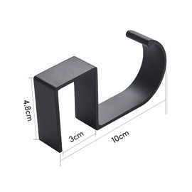 Lunyloer Table Handbag Holder Hooks, Pack of 5 Non-Slip Bag Hooks, Bag Holder for Table, Bag Holder for Desk, Office, Restaurant, Bar (Black)